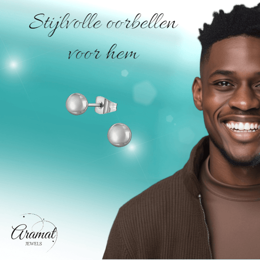 Bolletjes oorbellen – zilverkleur – 5mm - oor1375 - XE54559 - Oorbellen kopen# - 5mm - alles - bolletjes