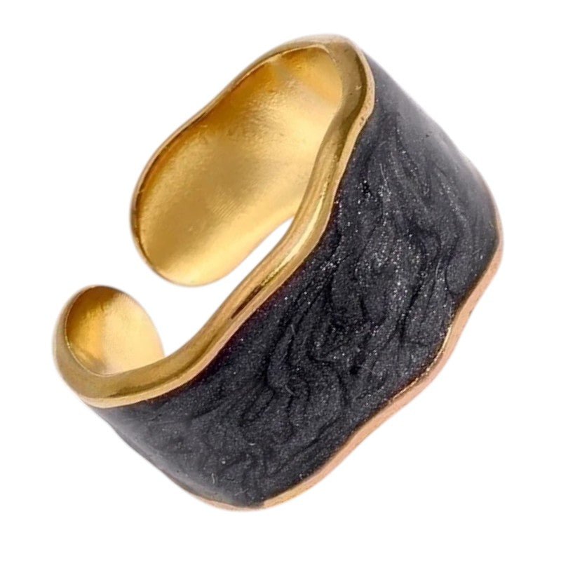 Damesring Verstelbaar β Open Ring met Witte Parelmoer Inlay β One Size - Aramat Jewels - Ringen - cadeautip