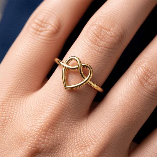 Open Ring RVS met Groot Hartje (14 mm) - Aramat Jewels - Ringen - cadeautip