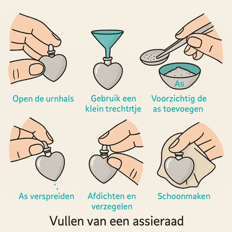 Rosékleurige asbedel hart – roestvrij staal 13mm - Aramat Jewels - Asbedels - cadeautip