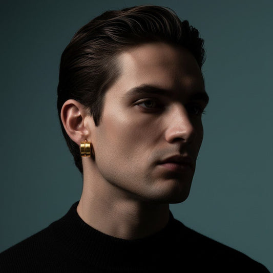 RVS Huggie Oorringen Dunne Gleuf Goudkleur 13mm - Dames - Aramat Jewels - Oorringen - cadeautip