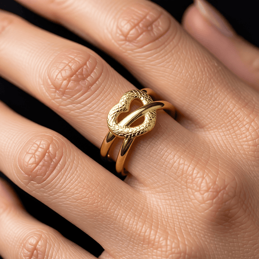 Stalen Verstelbare Open Ring - Bewerkt Hartje - One Size - Aramat Jewels - Ringen - cadeautip