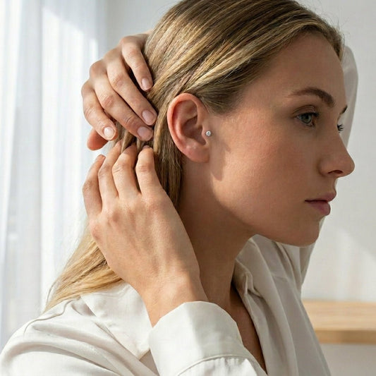 Tragus Helix Piercing Zilverkleur Zirkonia 6mm 3mm - Aramat Jewels - Piercings - cadeautip