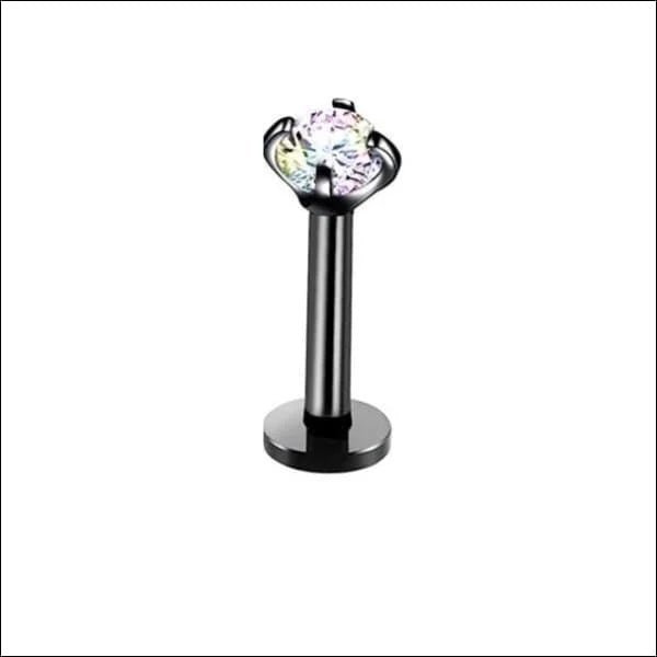 Tragus Piercing Zwart AB Zirkonia 6mm 1.2mm - Aramat Jewels - Piercings - cadeautip