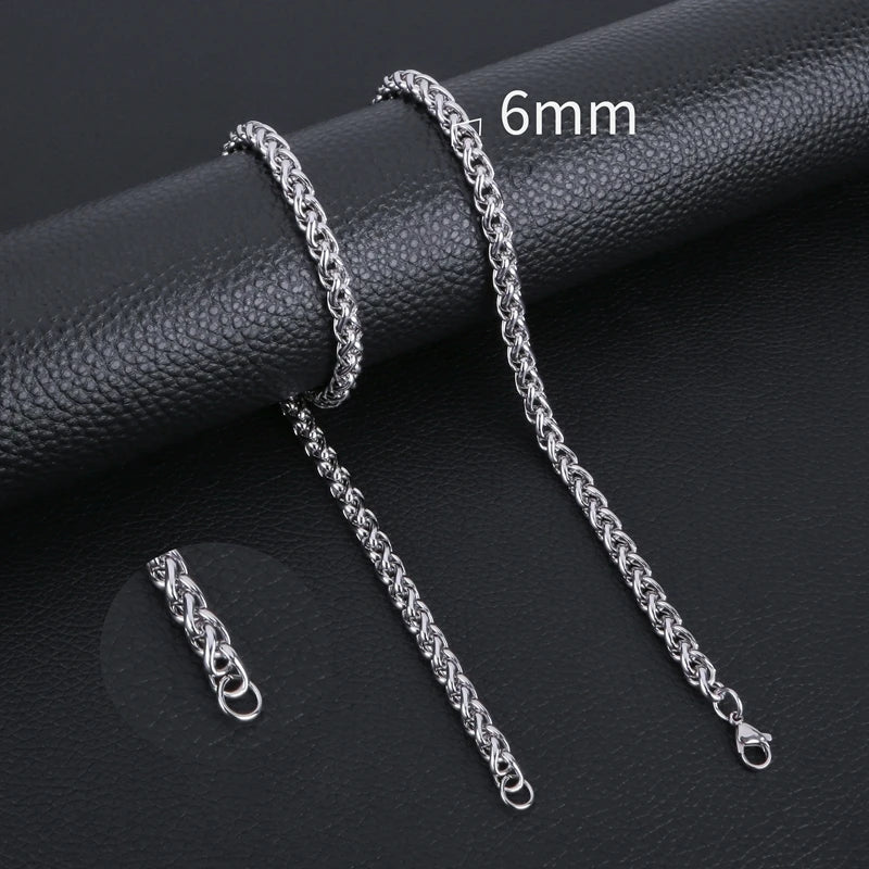 Vossenstaart Halsketting RVS 75 cm – 6 mm - Aramat Jewels - Halskettingen - cadeautip