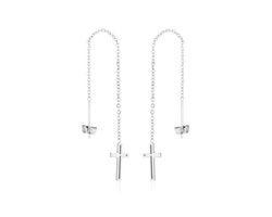 Doortrek Oorbellen Kruisje Chirurgisch Staal Zilverkleurig 10cm 8720157032045 alles Aramat Jewels chirurgisch staal dames doortrekoorbellen Geen edelsteen Geen oormodel Geen steen goudkleurig kruis Meerdere kleuren met ketting Met_ketting Nieuw oor4219 oorbellen PVD rosékleurig smjell Soort sieraad_Oorbellen Staal Volwassenen zilverkleurig zonder steen Zonder_steen zweerknopjes