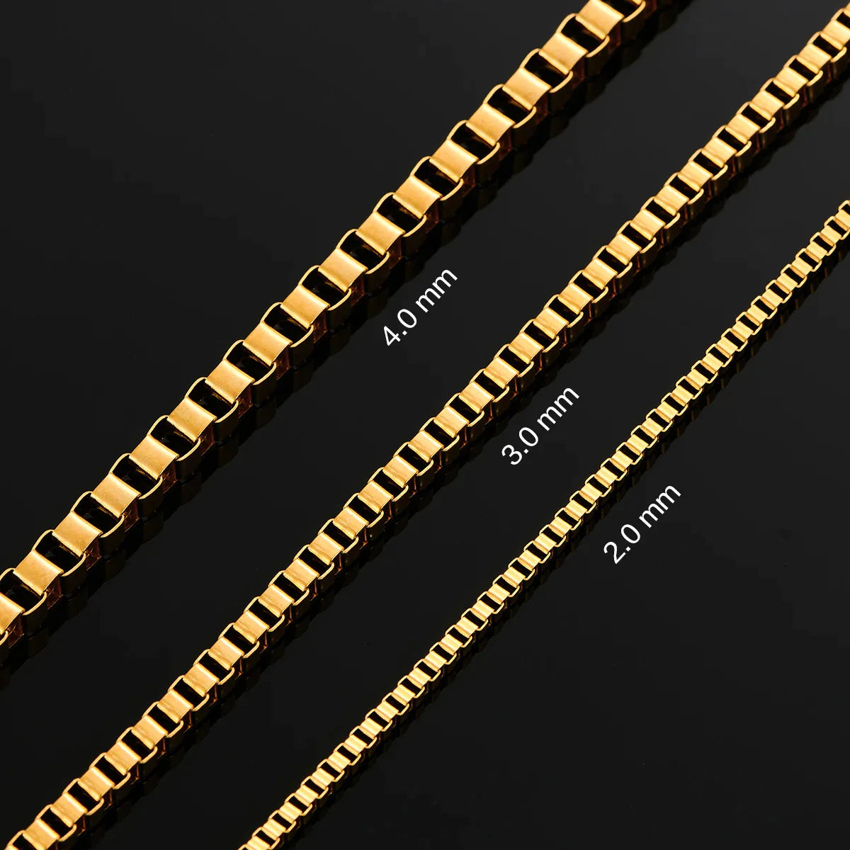 -Stalen Venetiaanse Ketting Goudkleurig-Aramat Jewels
