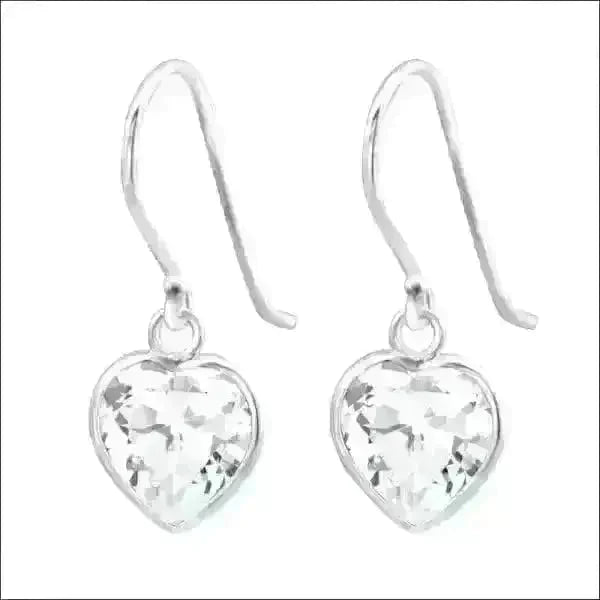 Oorhangers Met Bedel 925 Zilver Zirkonia Hart 9mm Crystal 20mm alles dames elf925 Geen hanger Geen oormodel Geen_Parel hart kinderen Met_steen oorbellen Oorhangers plastick silver transparant Volwassenen zilver zirkonia