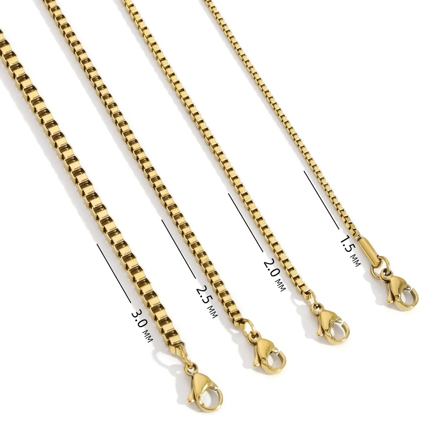ket44-xn10508-Stalen Venetiaanse Ketting Goudkleurig-Aramat Jewels