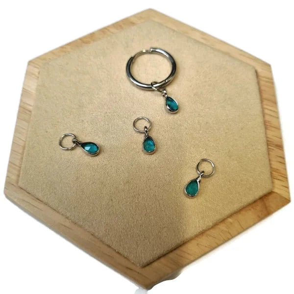 Glas Bedels Voor Oorring - Oorhangers - Verschillende Zilverkleur Druppel-10x5mm Blauw 7mm blauw druppel geen_bewerking Geen_Parel glas goudkleurig groen kralen.nl Licht Groen Licht Roze Licht_blauw Meerdere kleuren Meerdere Varianten Met_steen Oorbedels rond roze Zwart