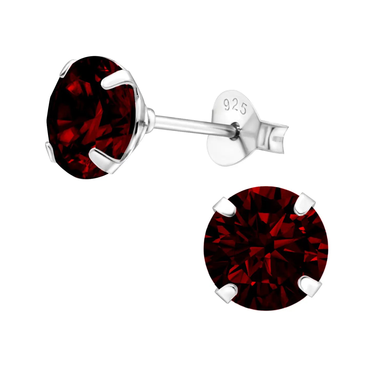Ronde Kristal Oorbellen zilver