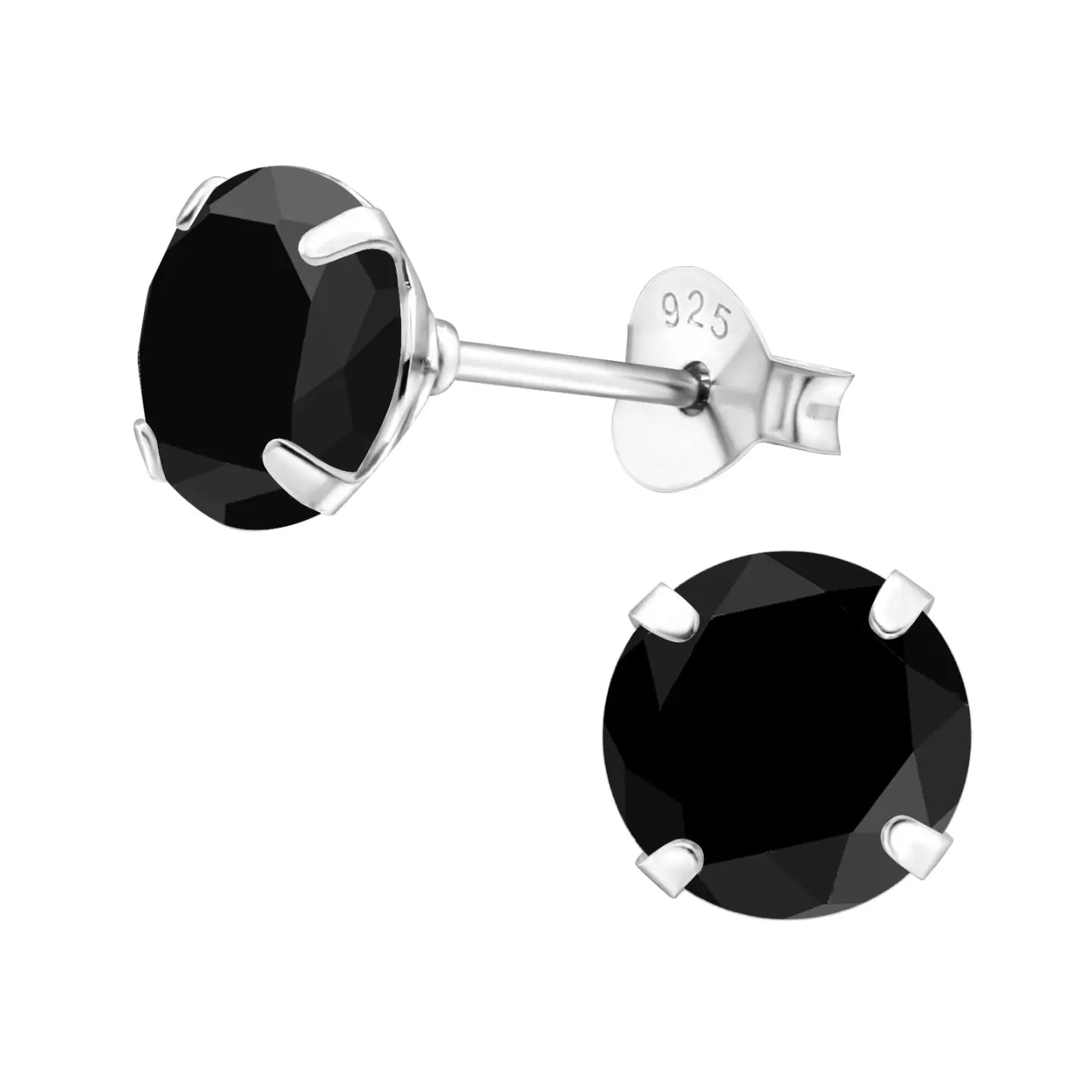 Ronde Kristal Oorbellen zilver