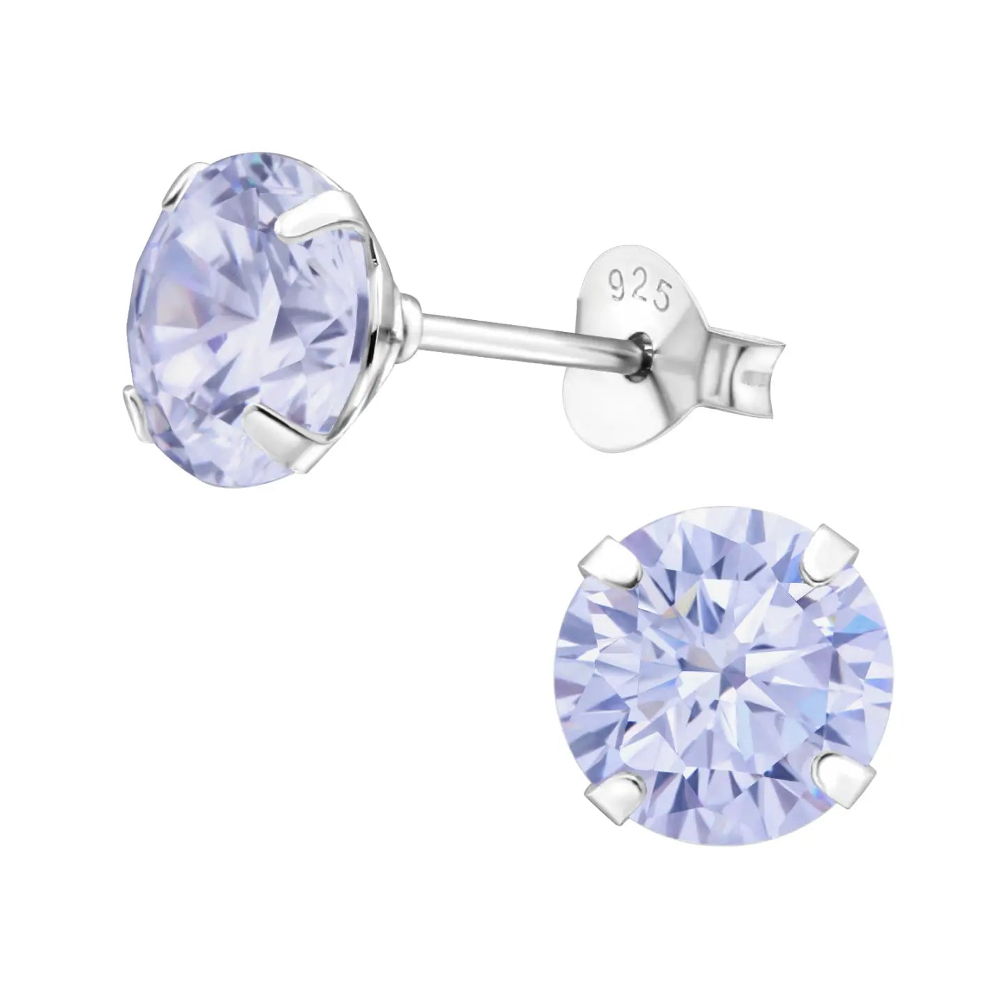 Ronde Kristal Oorbellen zilver
