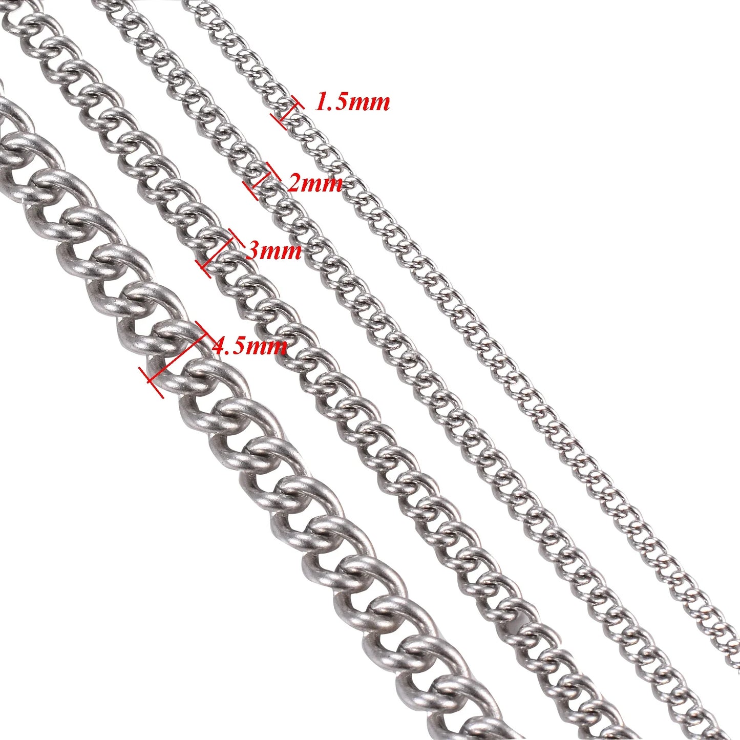 Zilverkleurige Open Gourmetketting RVS