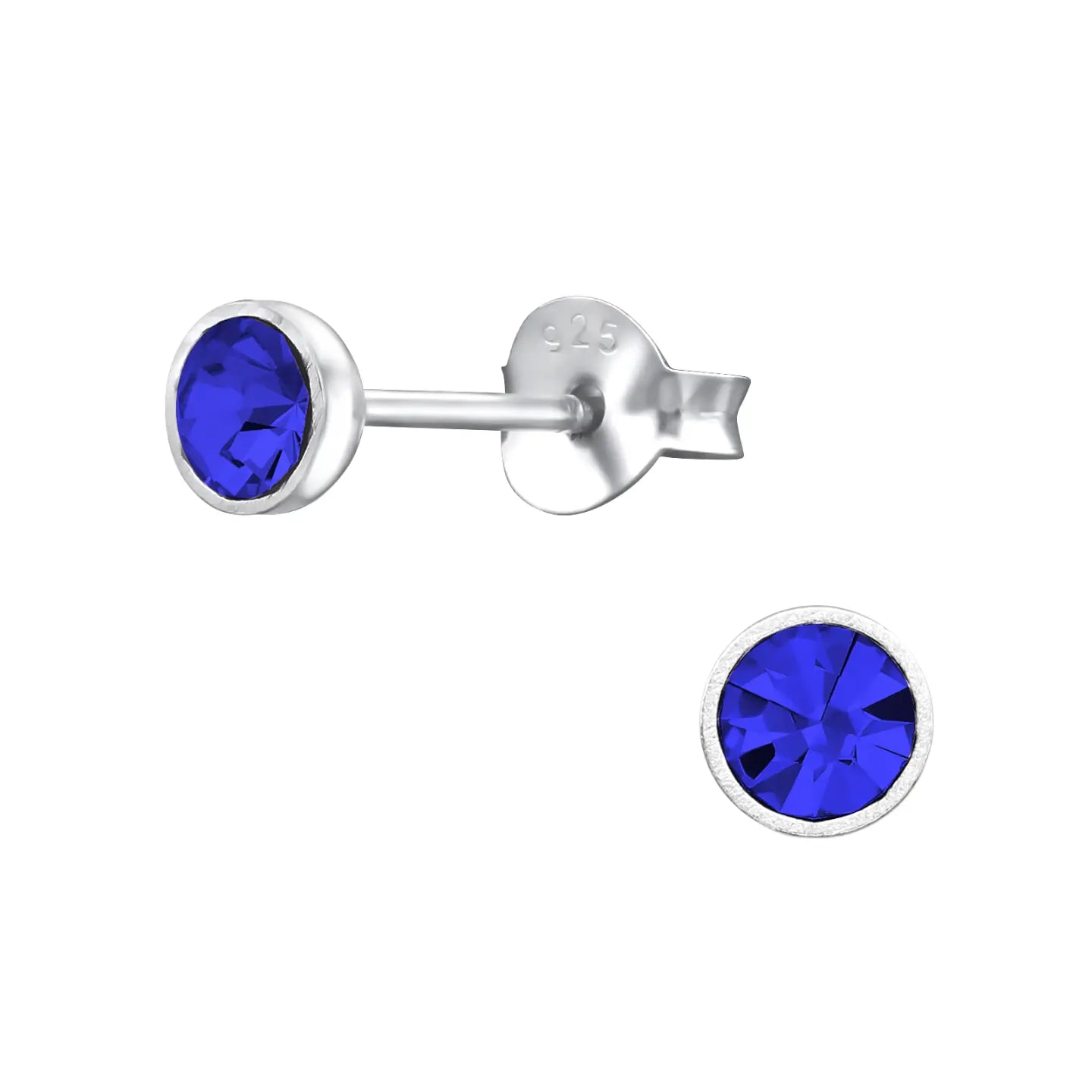 -Zilveren Oorbellen Met Kristal 4mm-Aramat Jewels