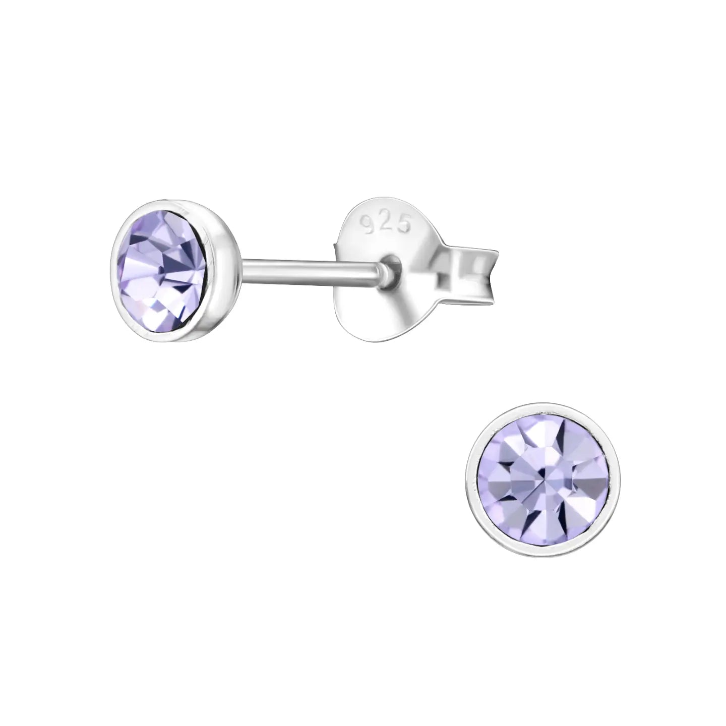 -Zilveren Oorbellen Met Kristal 4mm-Aramat Jewels