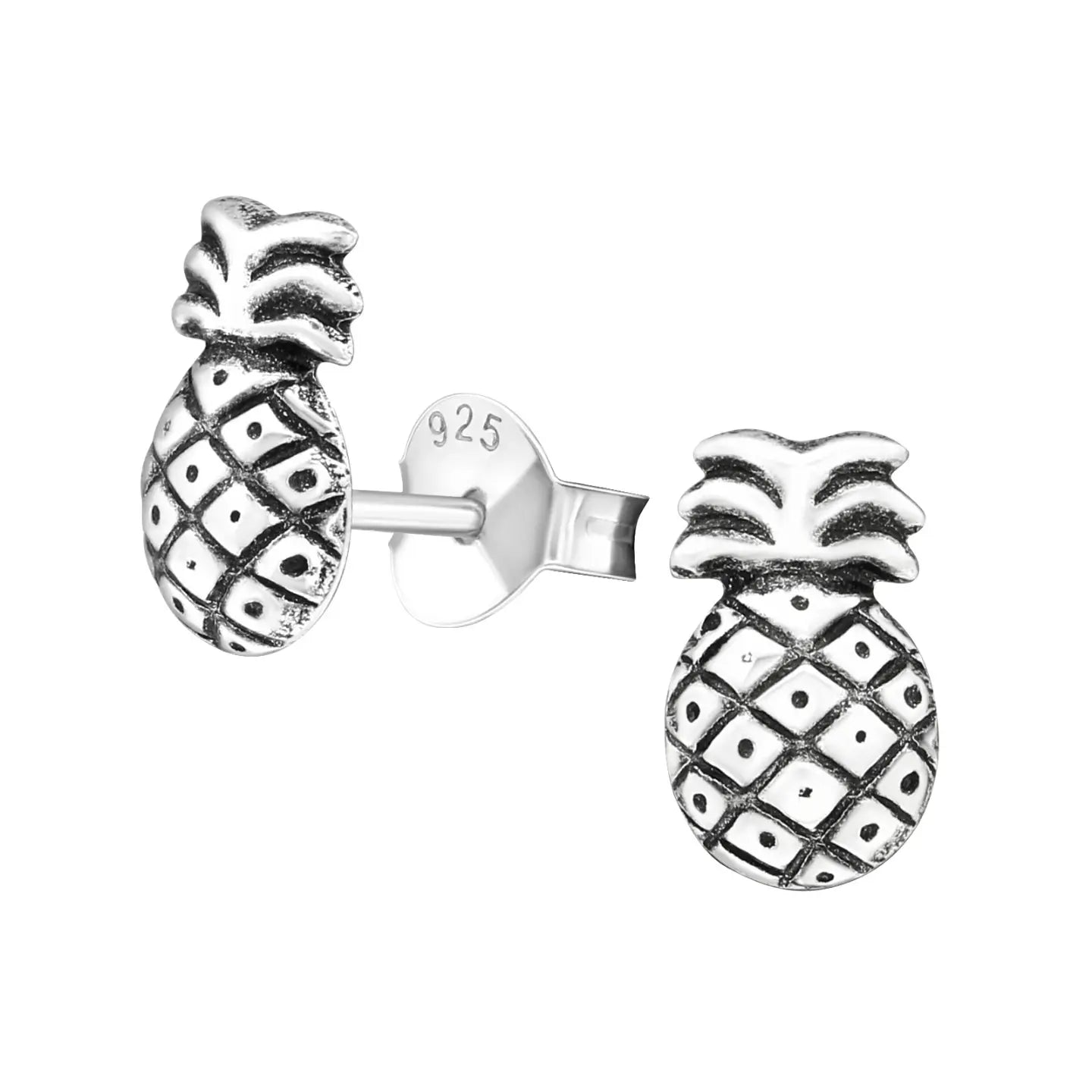 Zilveren Ananas Oorbellen