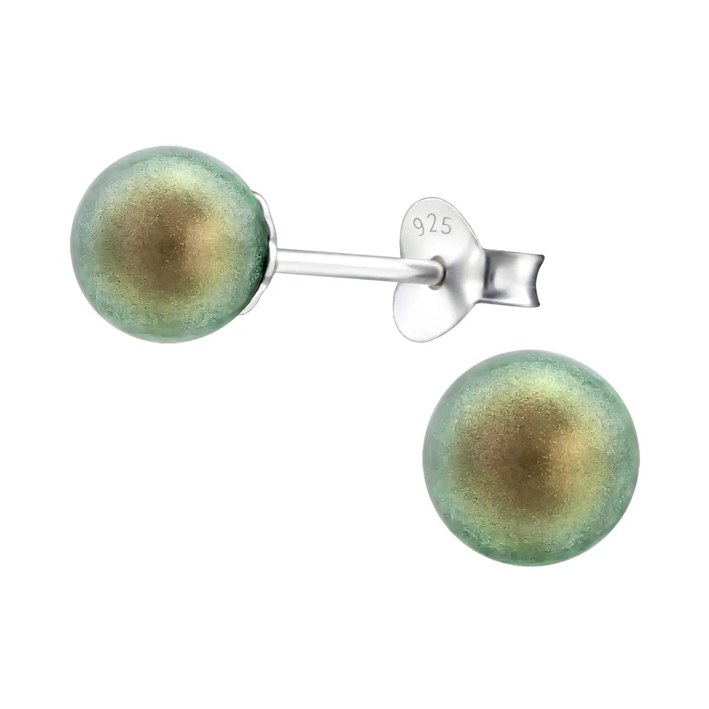 Iriserende Groene Zilveren Oorbellen - Aramat Jewels®
