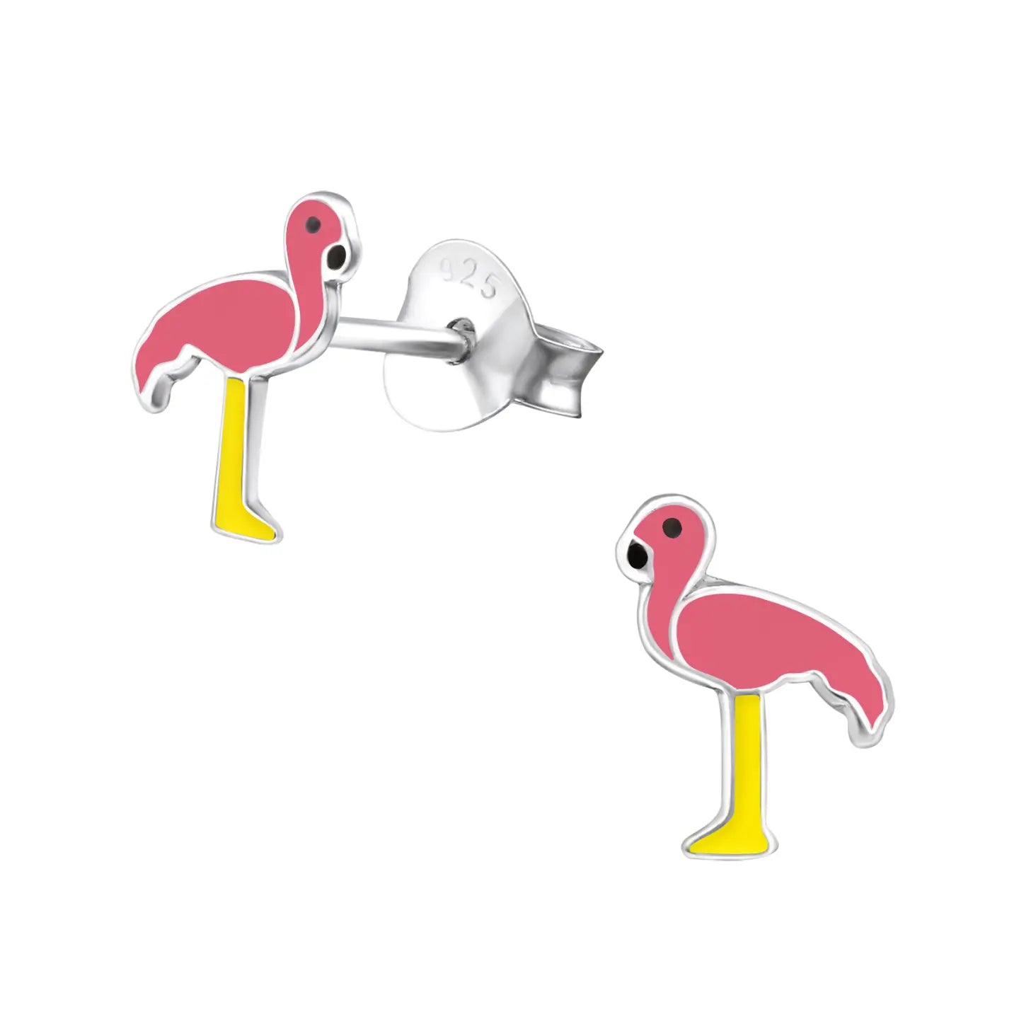 Flamingo Oorbellen zilver