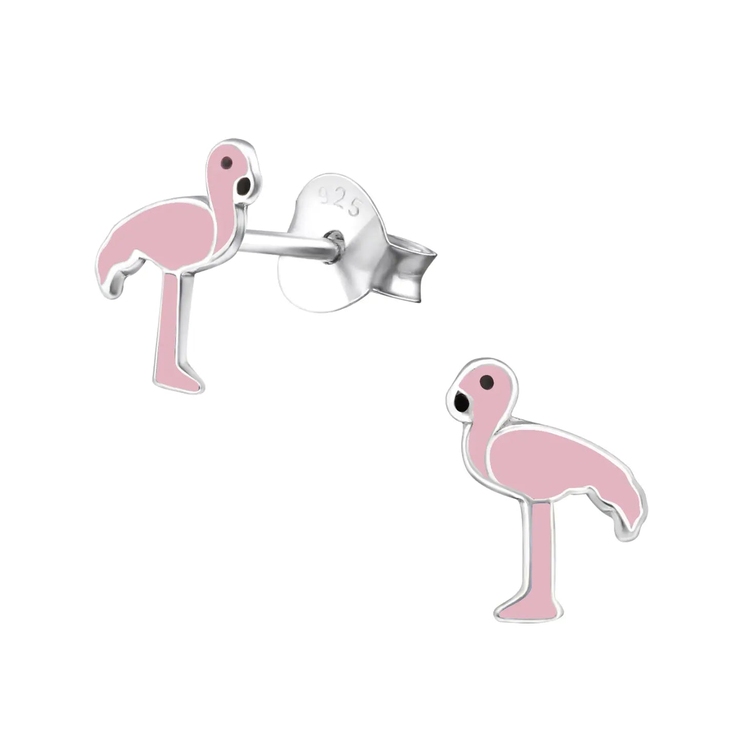 Flamingo Oorbellen zilver