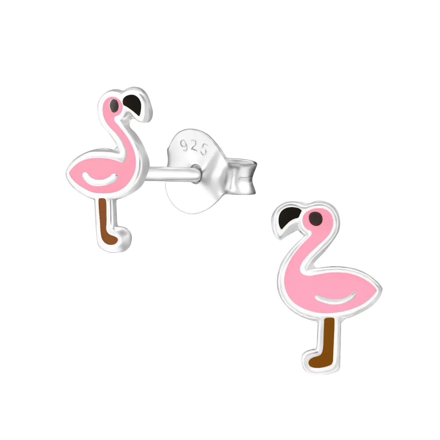Flamingo Oorbellen zilver