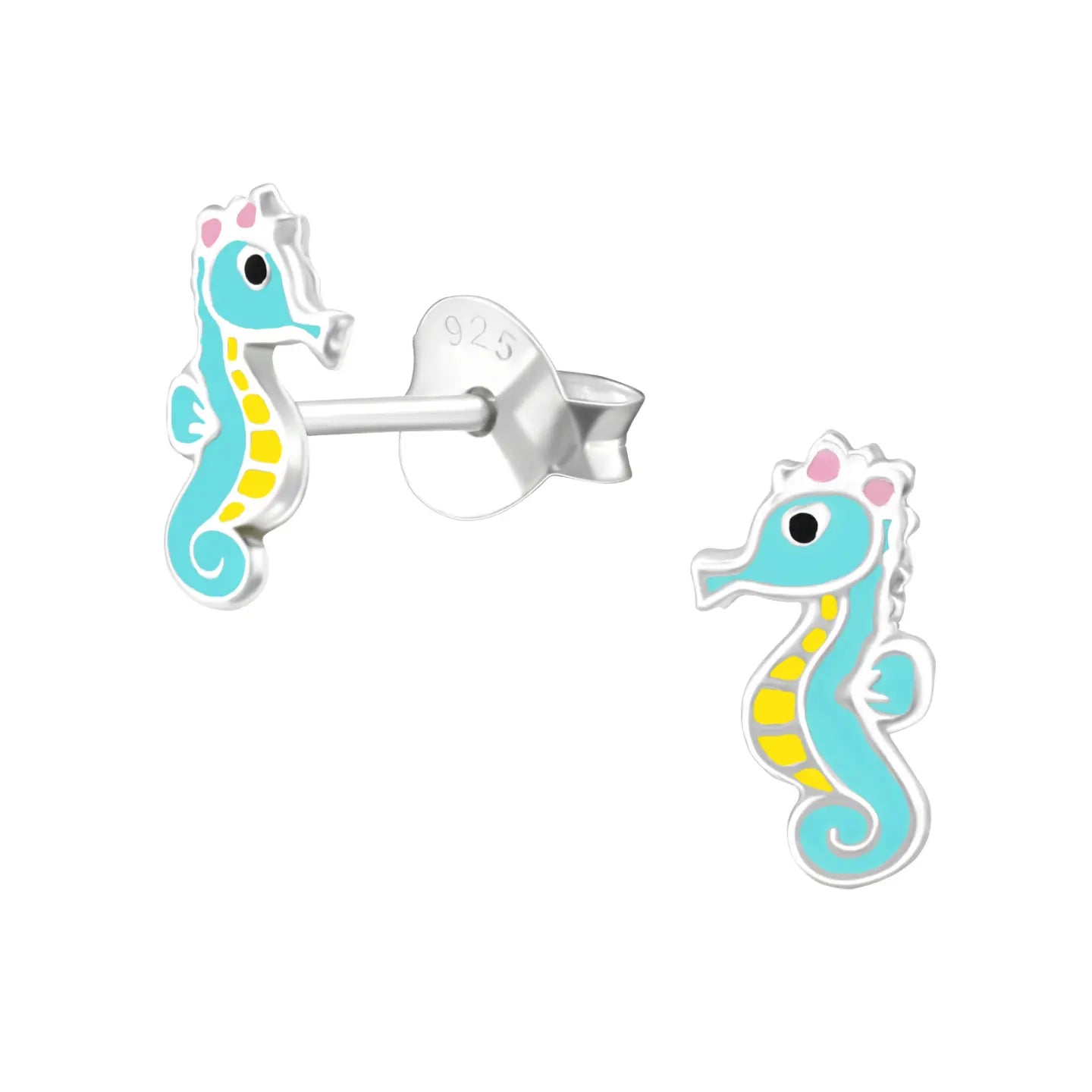 oor388-26486-Zilveren Kinder Oorbellen Zeepaardje - Meerdere Varianten |-Aramat Jewels