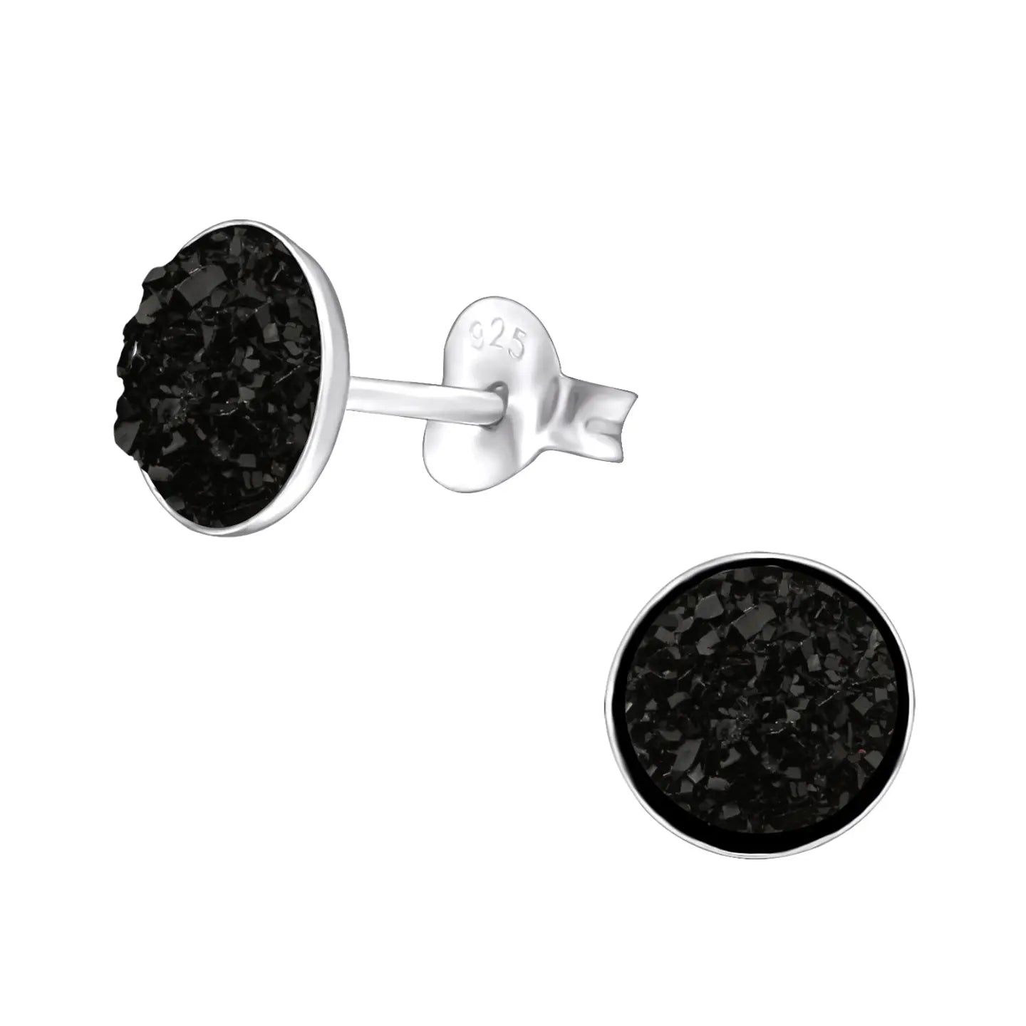 Sprankelende Zilveren Druzy Oorbellen