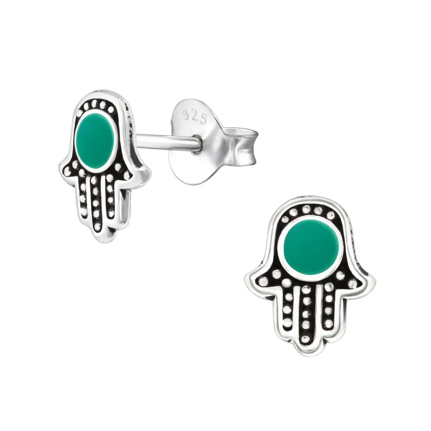 Zilveren Hamsa Hand Oorbellen