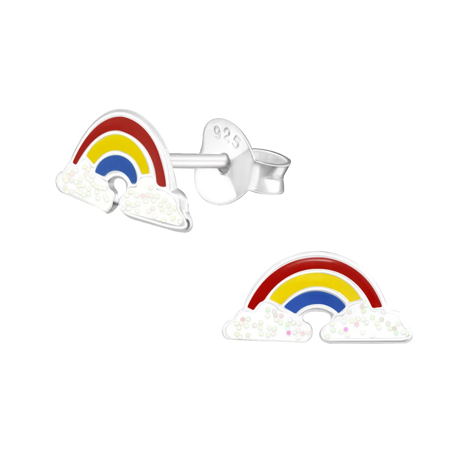 Kleurrijke Zilveren Regenboog Oorbellen