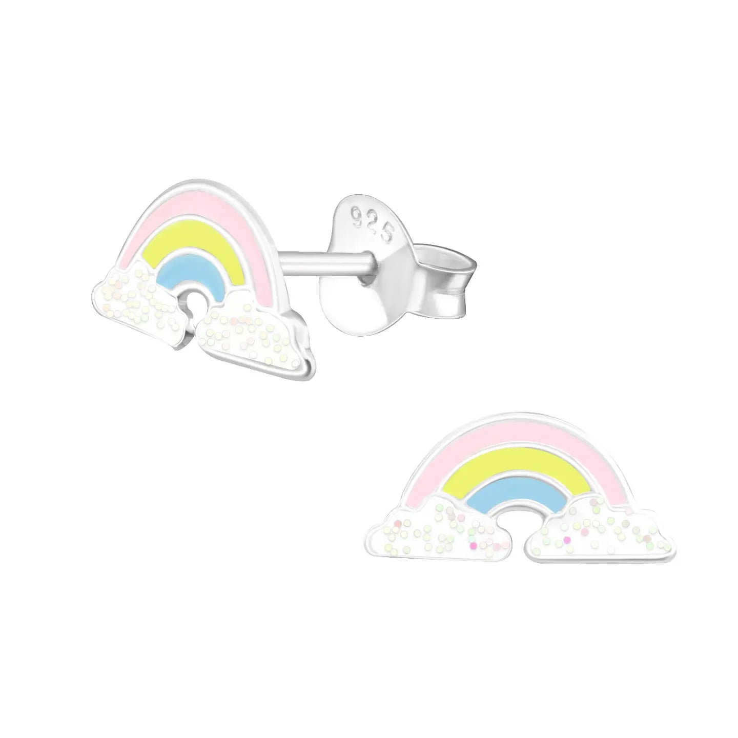 Kleurrijke Zilveren Regenboog Oorbellen