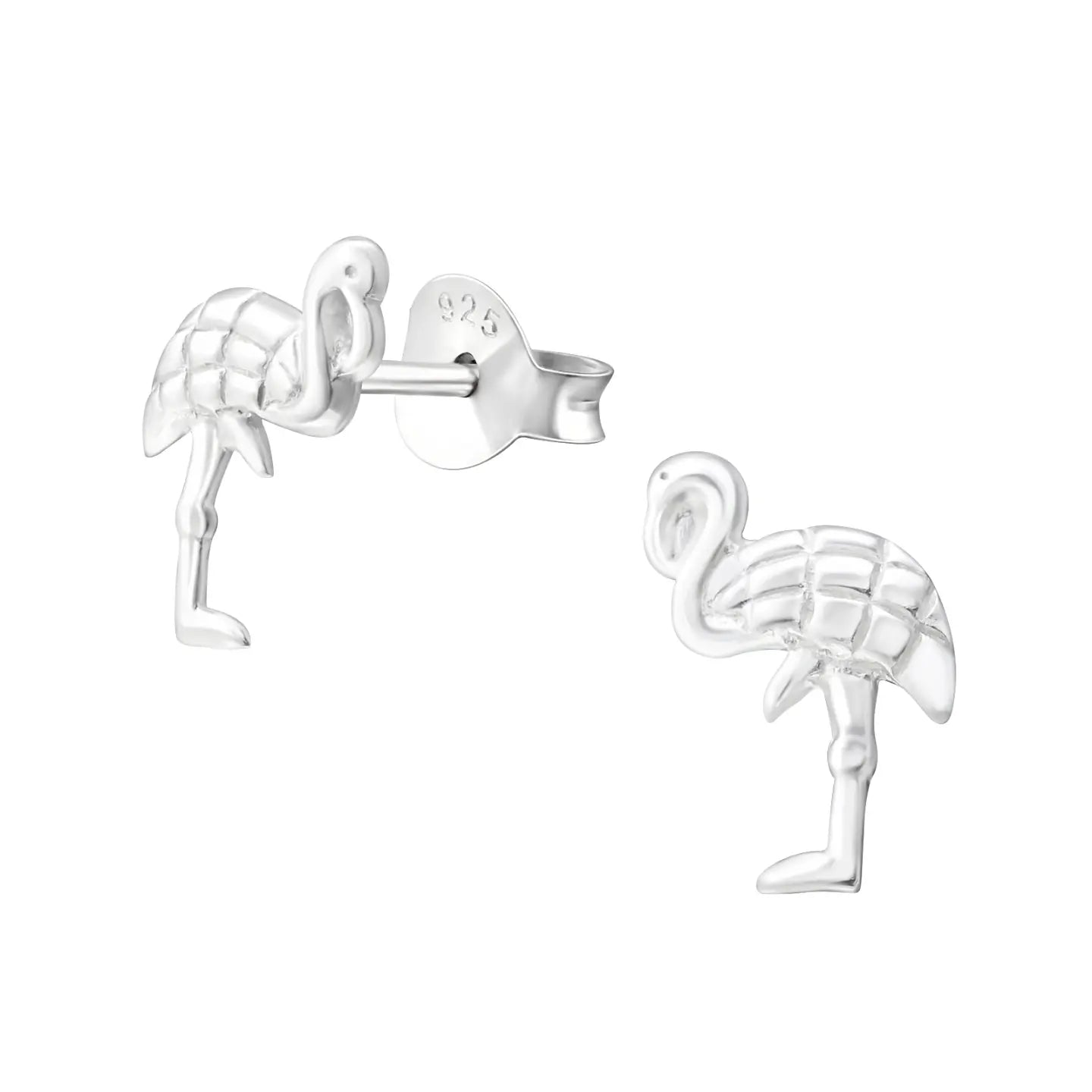 Flamingo Oorbellen zilver
