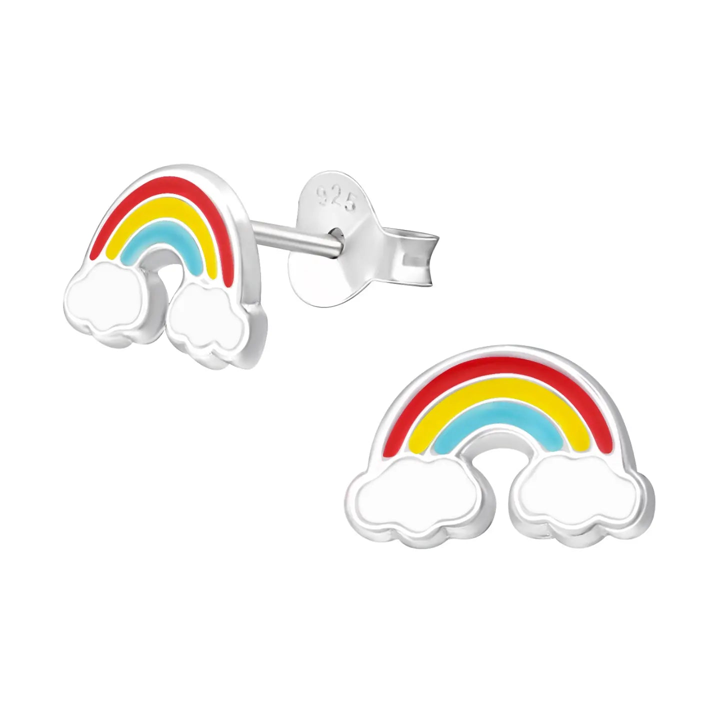 Kleurrijke Zilveren Regenboog Oorbellen