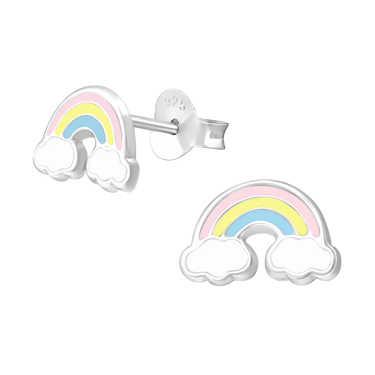 Kleurrijke Zilveren Regenboog Oorbellen