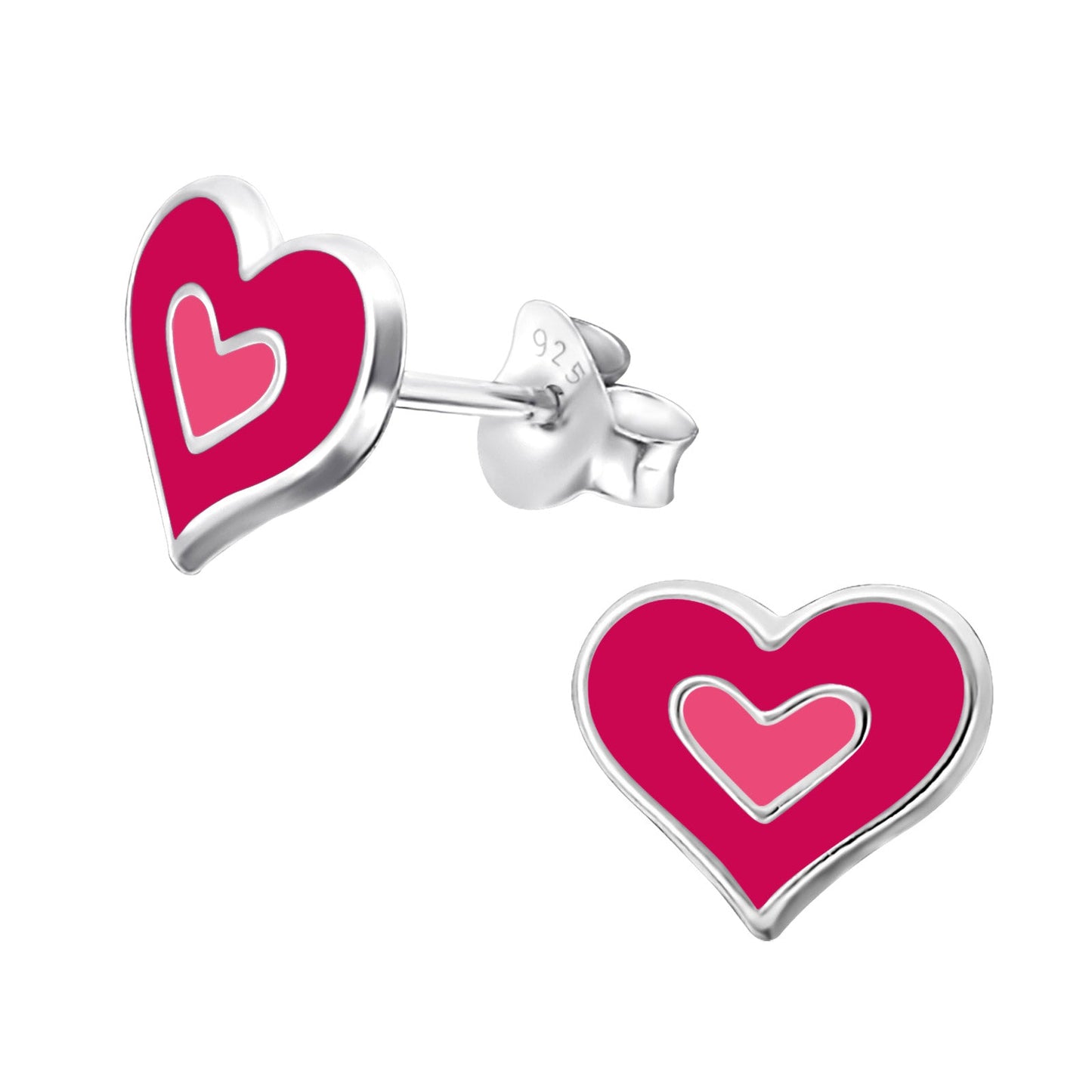 Zilveren Hartjes Oorbellen Donker Roze-9x8mm 4 x 4 mm 4mm 5 x 5 mm 5mm 6 x 6 mm 6mm 7mm 8720157094180 8mm 9mm alles Apparel & Accessories > Jewelry > Earrings Aramat Jewels dames elf925 emaille Geen hanger Geen oormodel glitter hart kinderen kristal Meerdere Maten Meerdere Varianten Met_steen Nieuw oorbellen plastick silver Volwassenen zilver