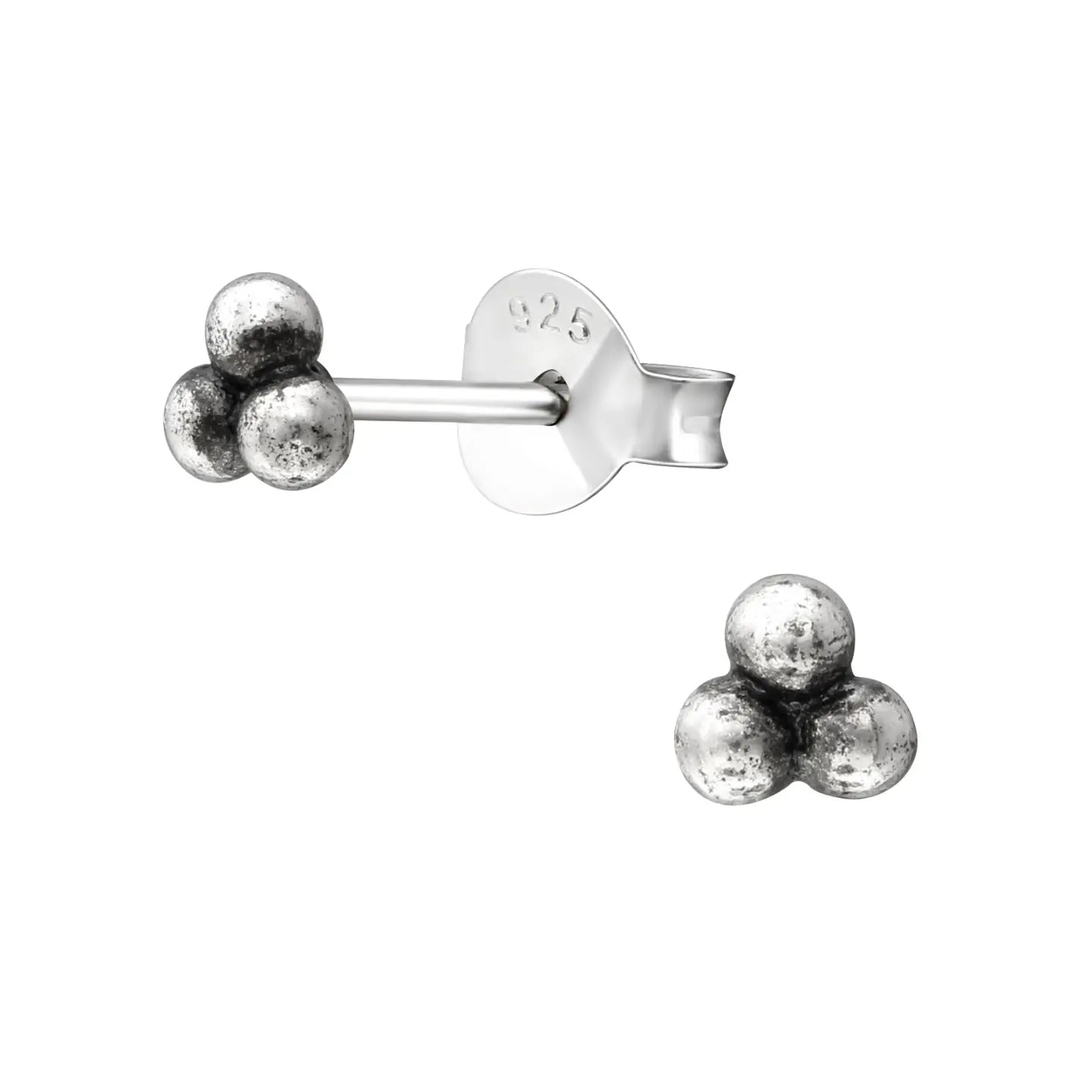 925 zilveren Oorbellen Kinder Dots 4mm