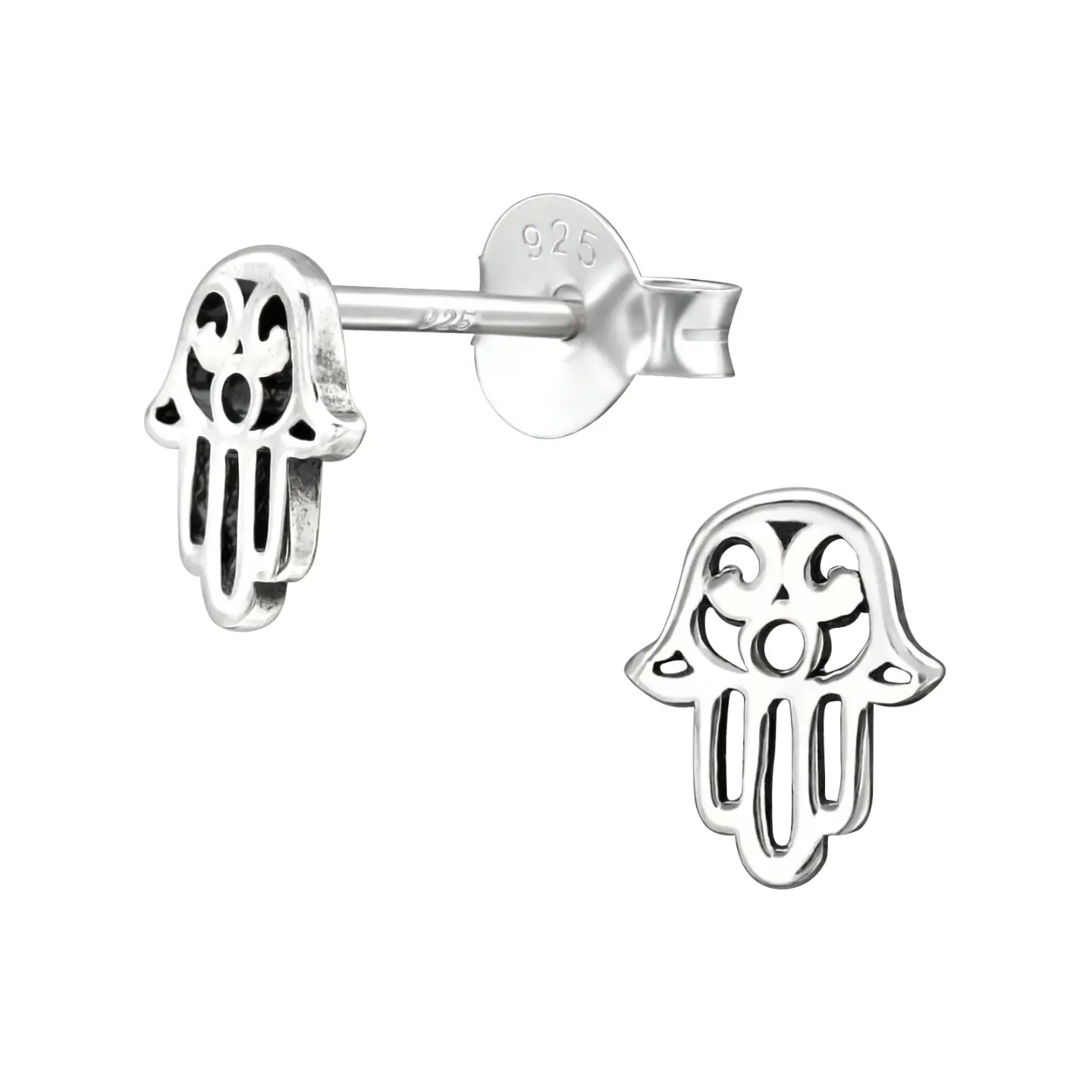 Zilveren Hamsa Hand Oorbellen