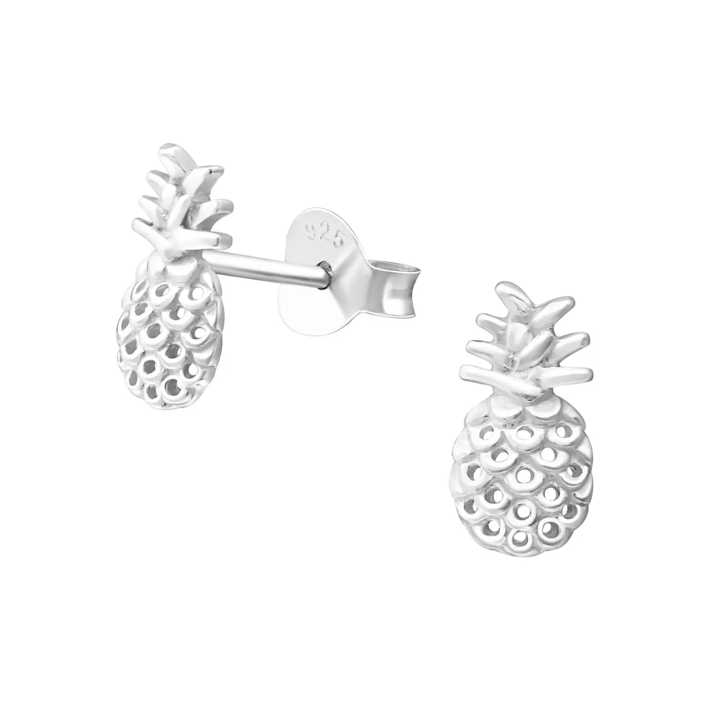 Zilveren Ananas Oorbellen