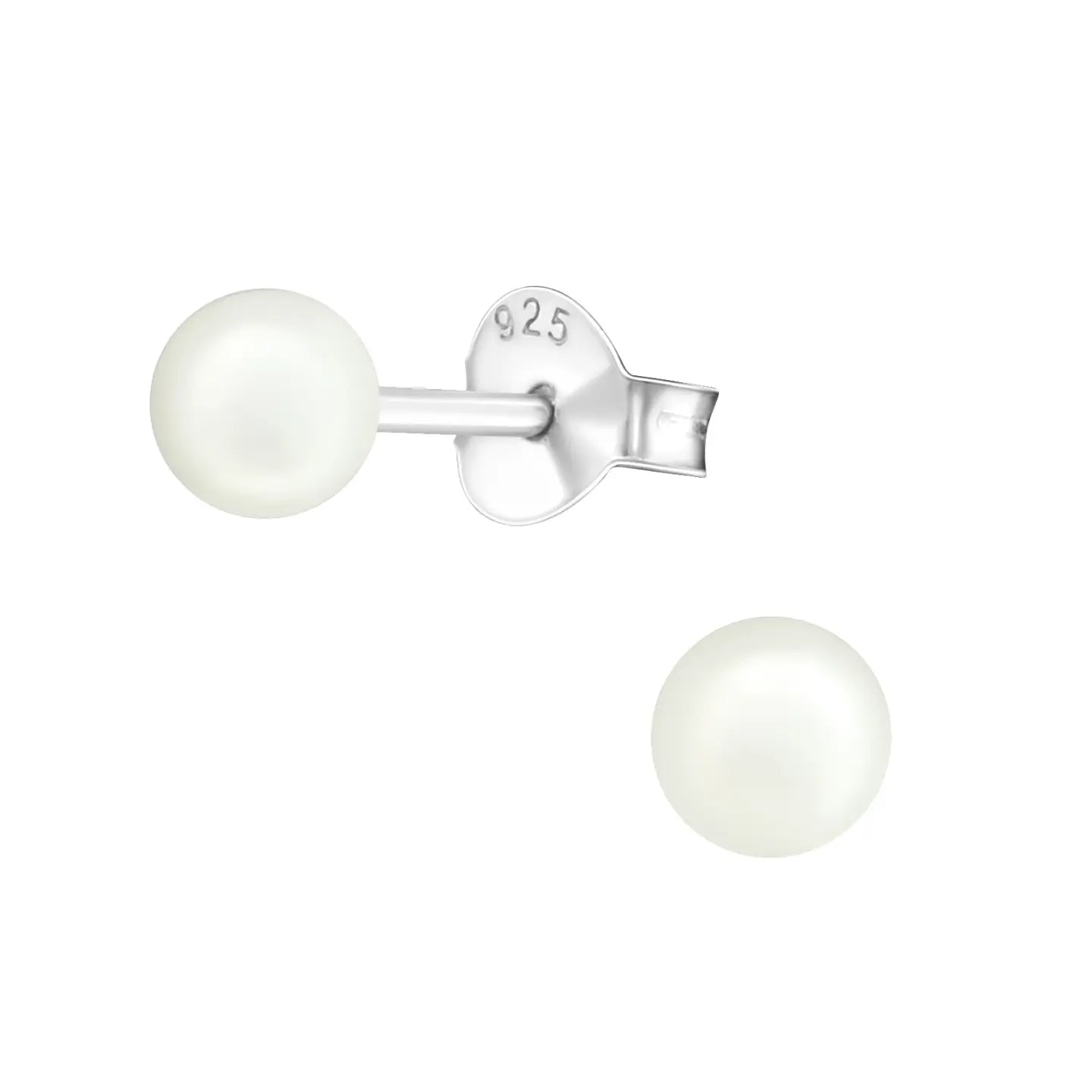 Zilveren Parel Oorbellen - Subtiele 4mm