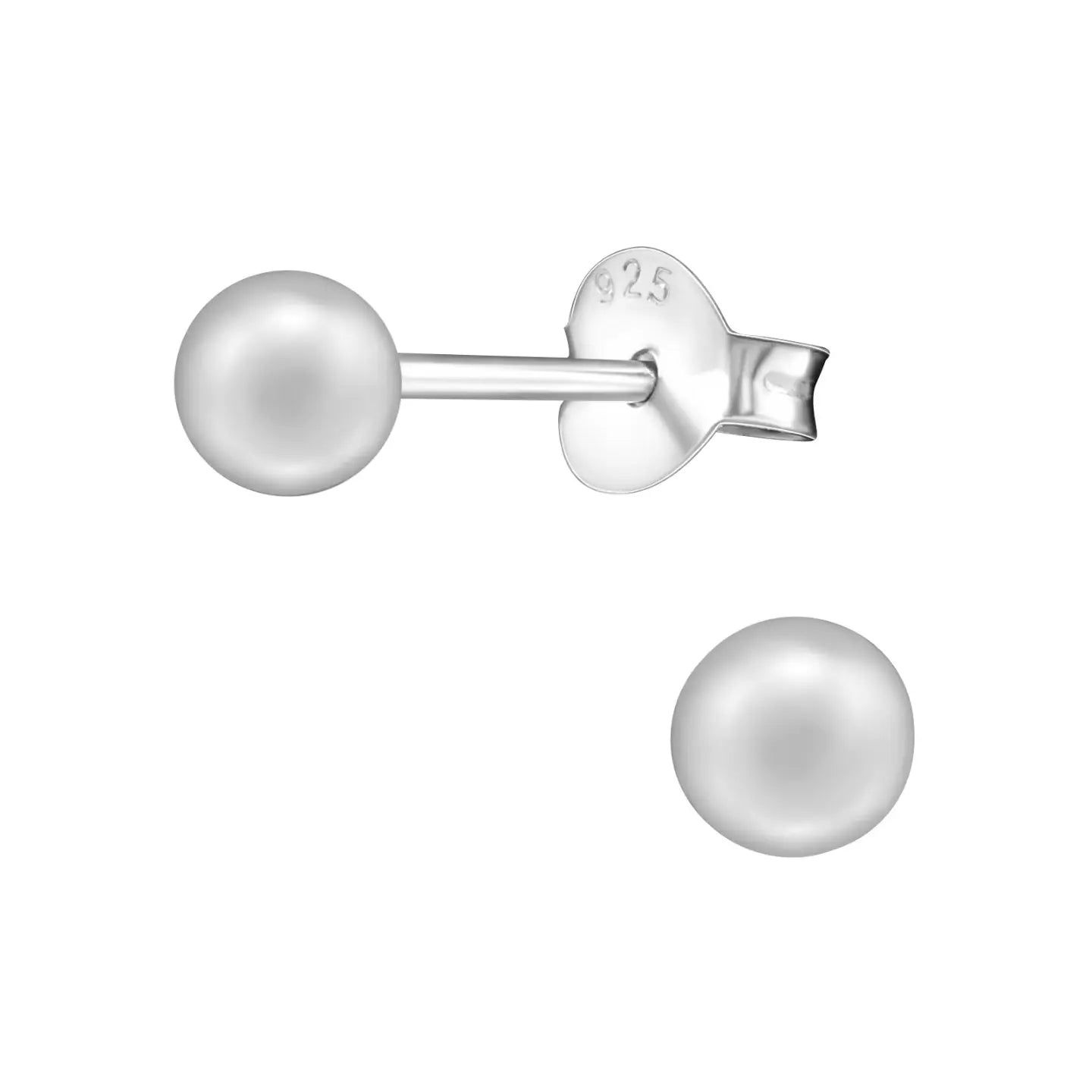 Zilveren Parel Oorbellen - Subtiele 4mm