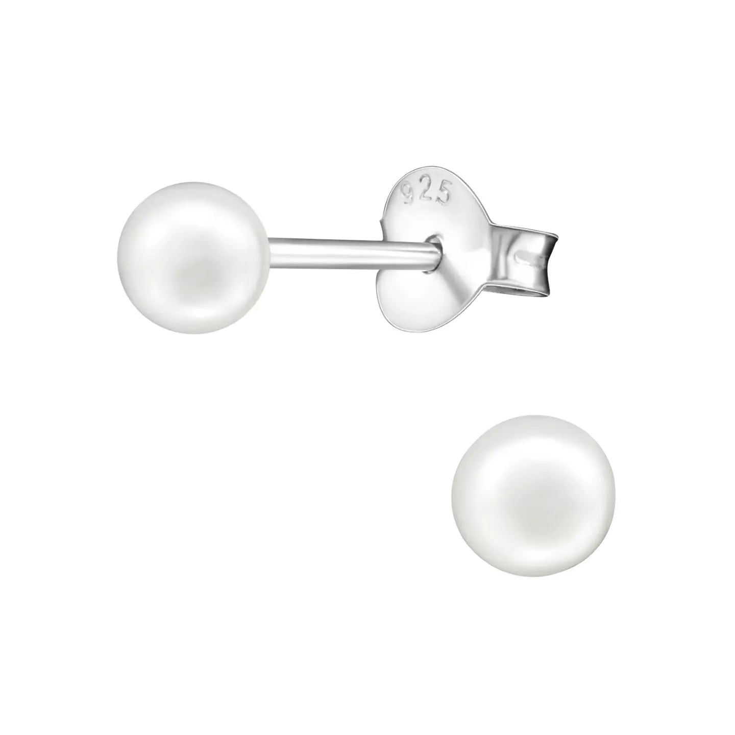 Zilveren Parel Oorbellen - Subtiele 4mm