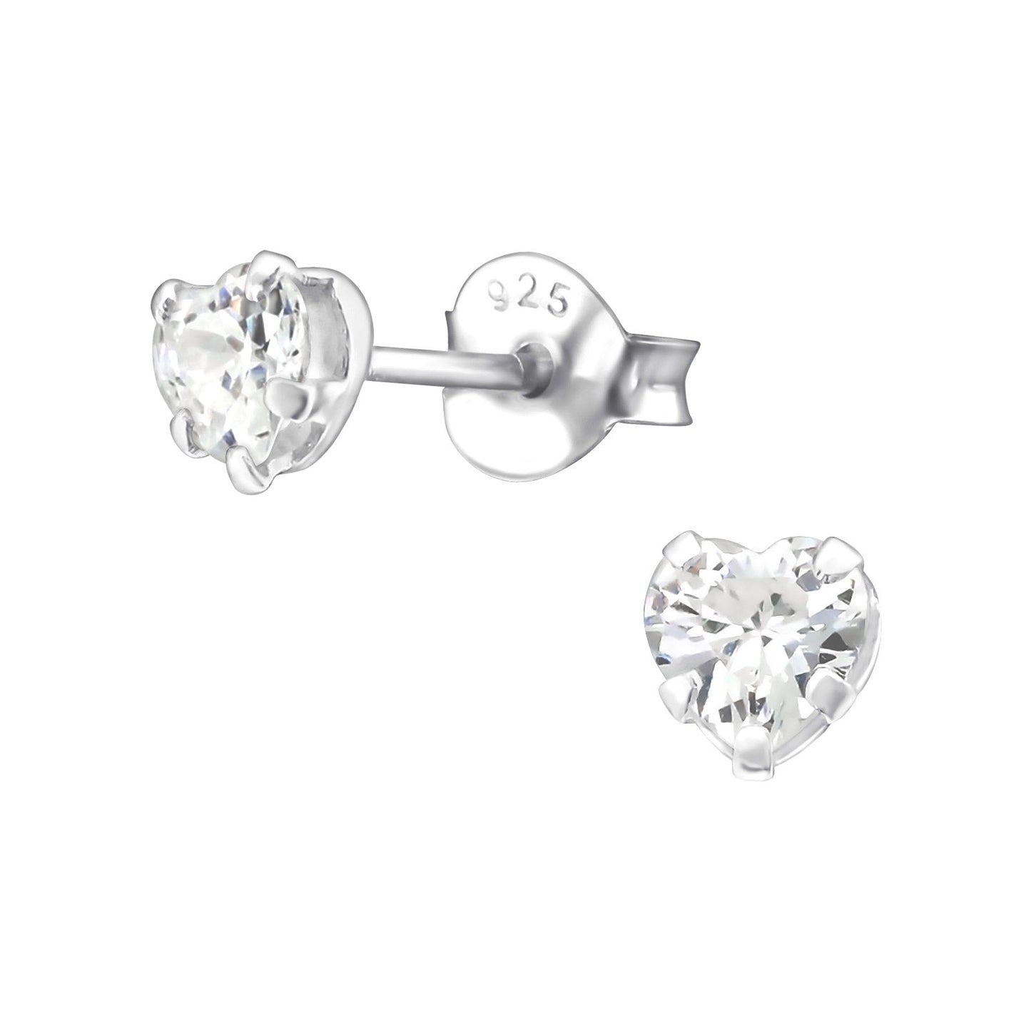 Zilveren Hartjes Oorbellen Zirkonia-transparant-4mm 4 x 4 mm 4mm 5 x 5 mm 5mm 6 x 6 mm 6mm 7mm 8720157094180 8mm 9mm alles Apparel & Accessories > Jewelry > Earrings Aramat Jewels dames elf925 emaille Geen hanger Geen oormodel glitter hart kinderen kristal Meerdere Maten Meerdere Varianten Met_steen Nieuw oorbellen plastick silver Volwassenen zilver