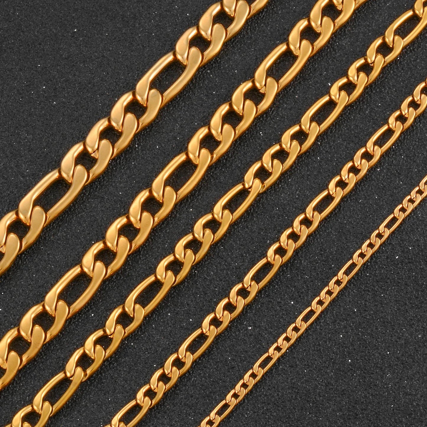 Goudkleurige Stalen Figaro Ketting