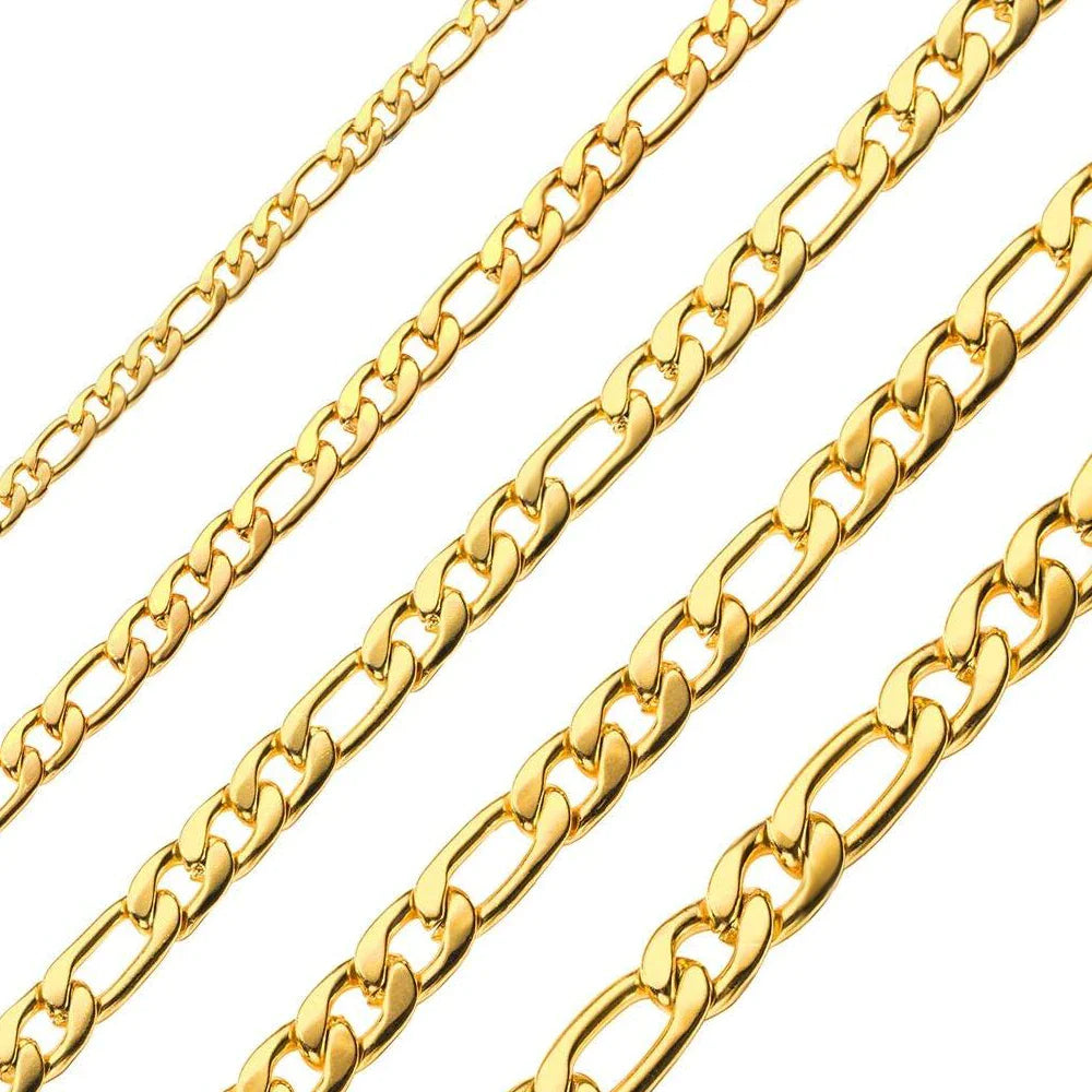 Goudkleurige Stalen Figaro Ketting