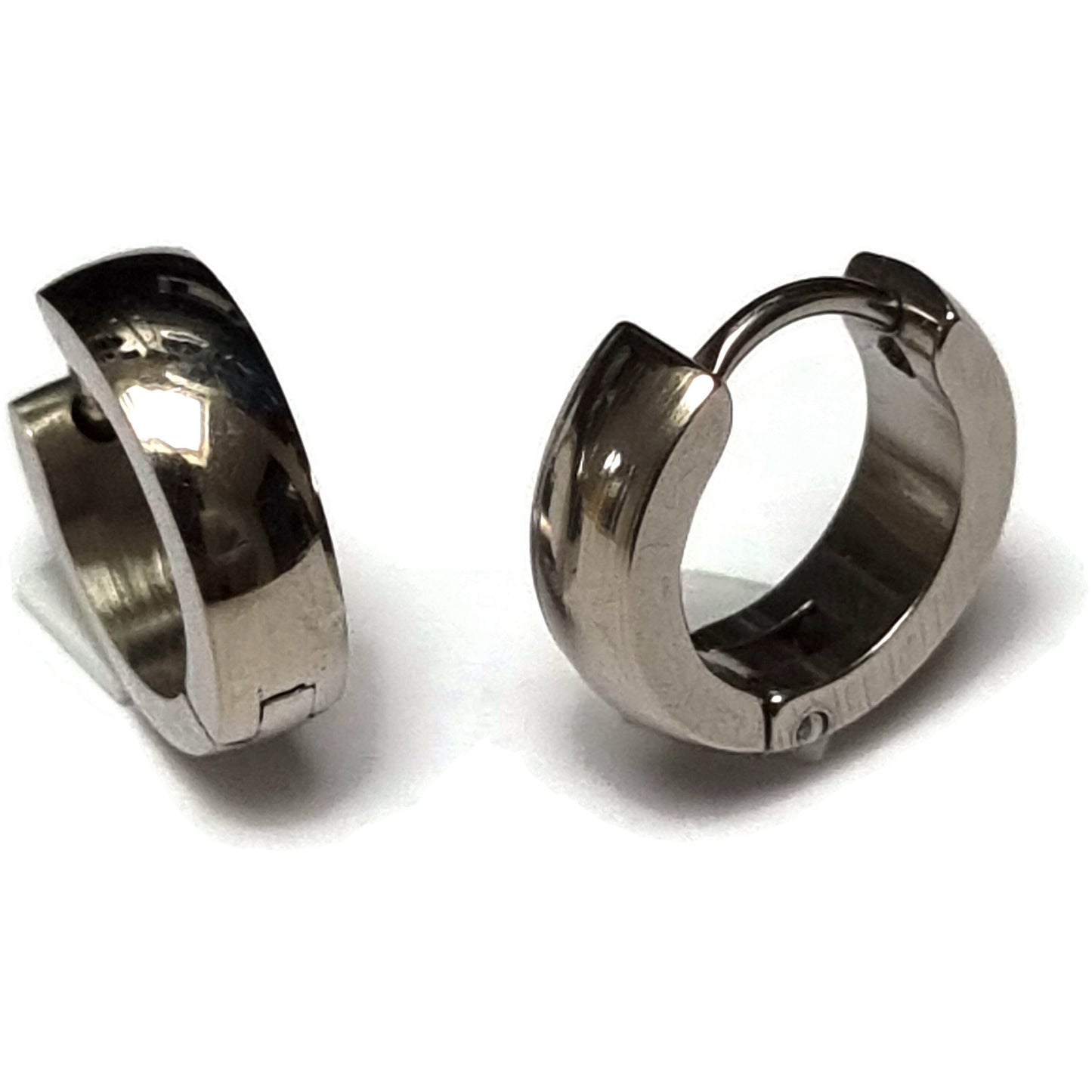 Stalen Huggie Oorringen 14mm RVS Unisex