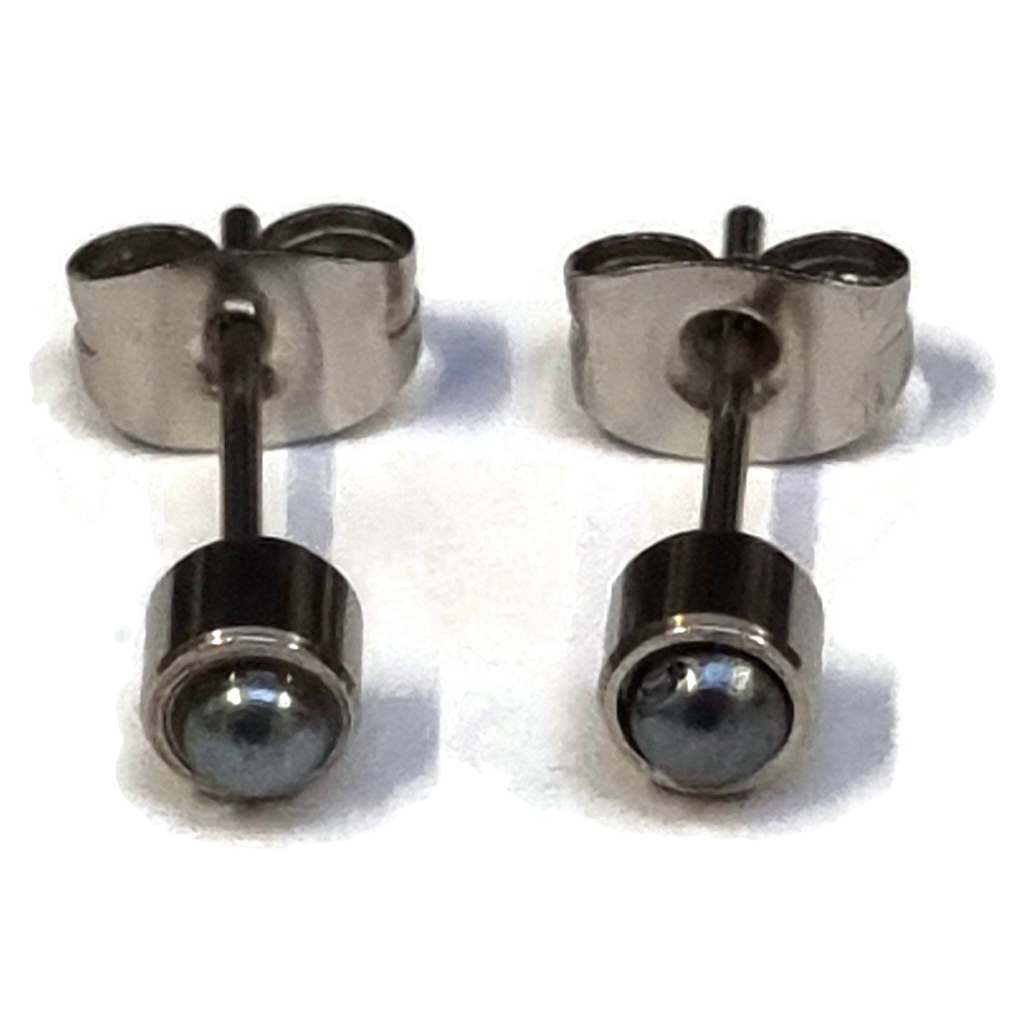 Elegante Stalen Parel Oorbellen 4mm
