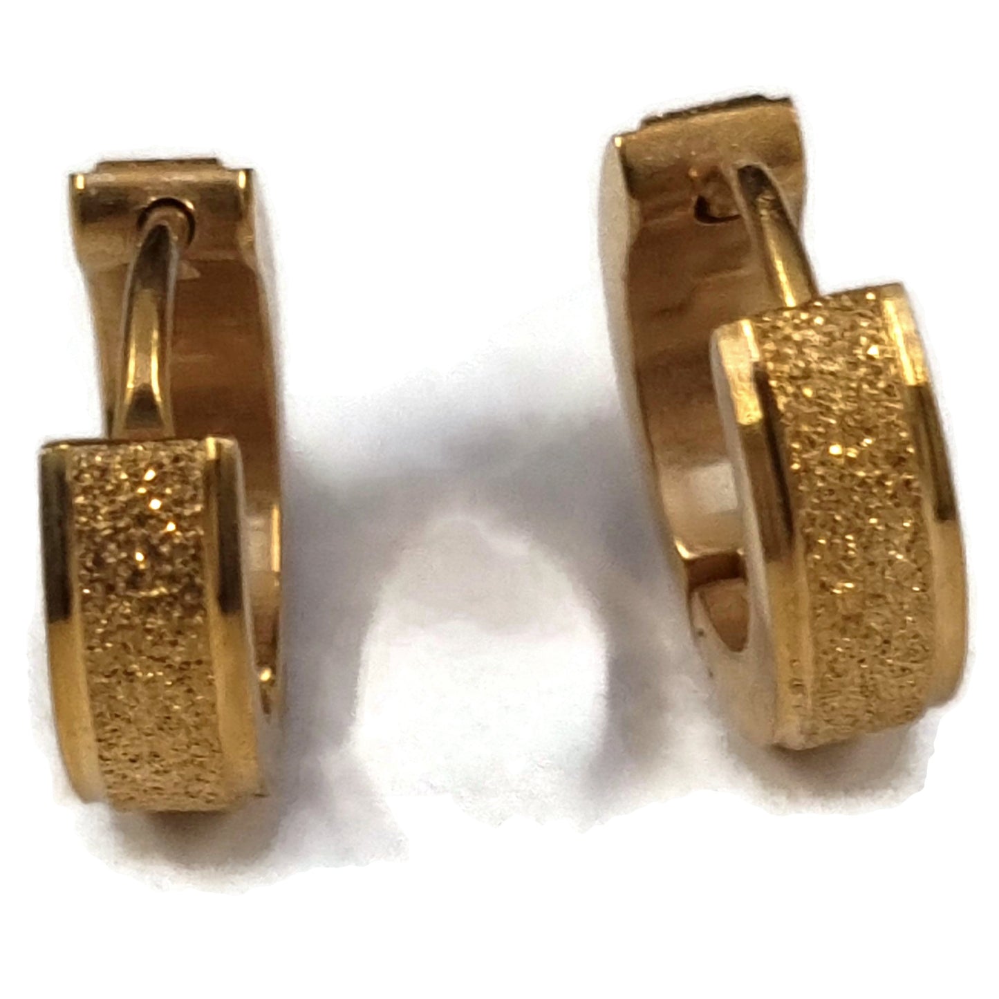 Vergulde Stalen Oorringetjes 14mm