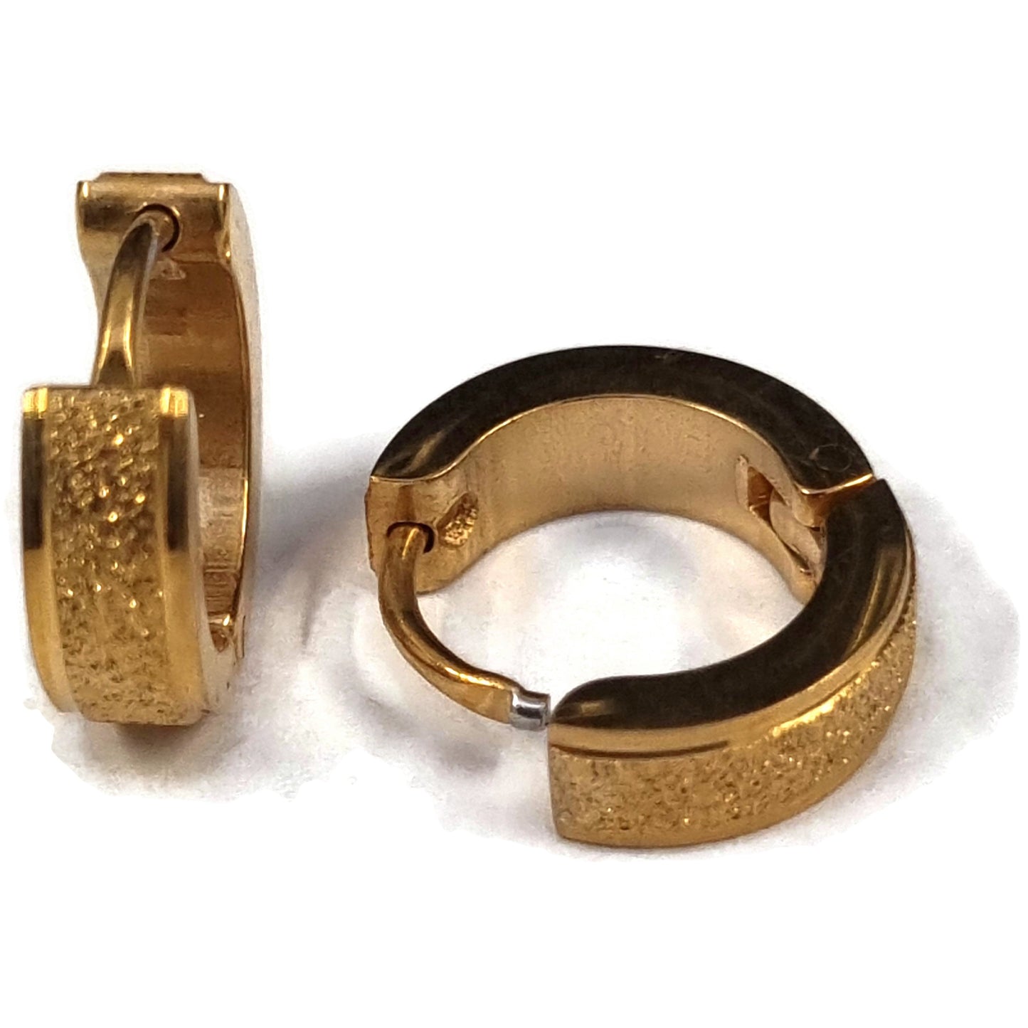 Vergulde Stalen Oorringetjes 14mm