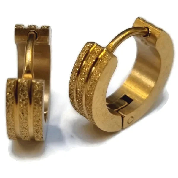 Stalen Oorringen 14mm Goudkleur 14mm alles bol chirurgisch staal dames Geen edelsteen Geen hanger Geen_Parel goudkleurig heren Meerdere Varianten oorbellen Oorringen oorringetjes PVD sandblasted Soort sieraad_Oorringen Staal uniseks Volwassenen zirkonia zonder hanger Zonder_hanger zweerknopjes