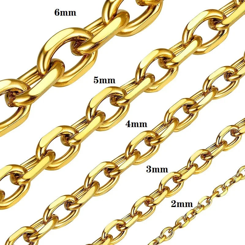-Ankerketting Staal Goudkleurig-Aramat Jewels