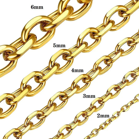 -Ankerketting Staal Goudkleurig-Aramat Jewels